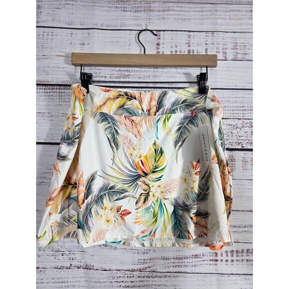 Jantzen Women's Swim Skirt Size 14 Tropical Floral Leaf Print NWT - Picture 1 of 5